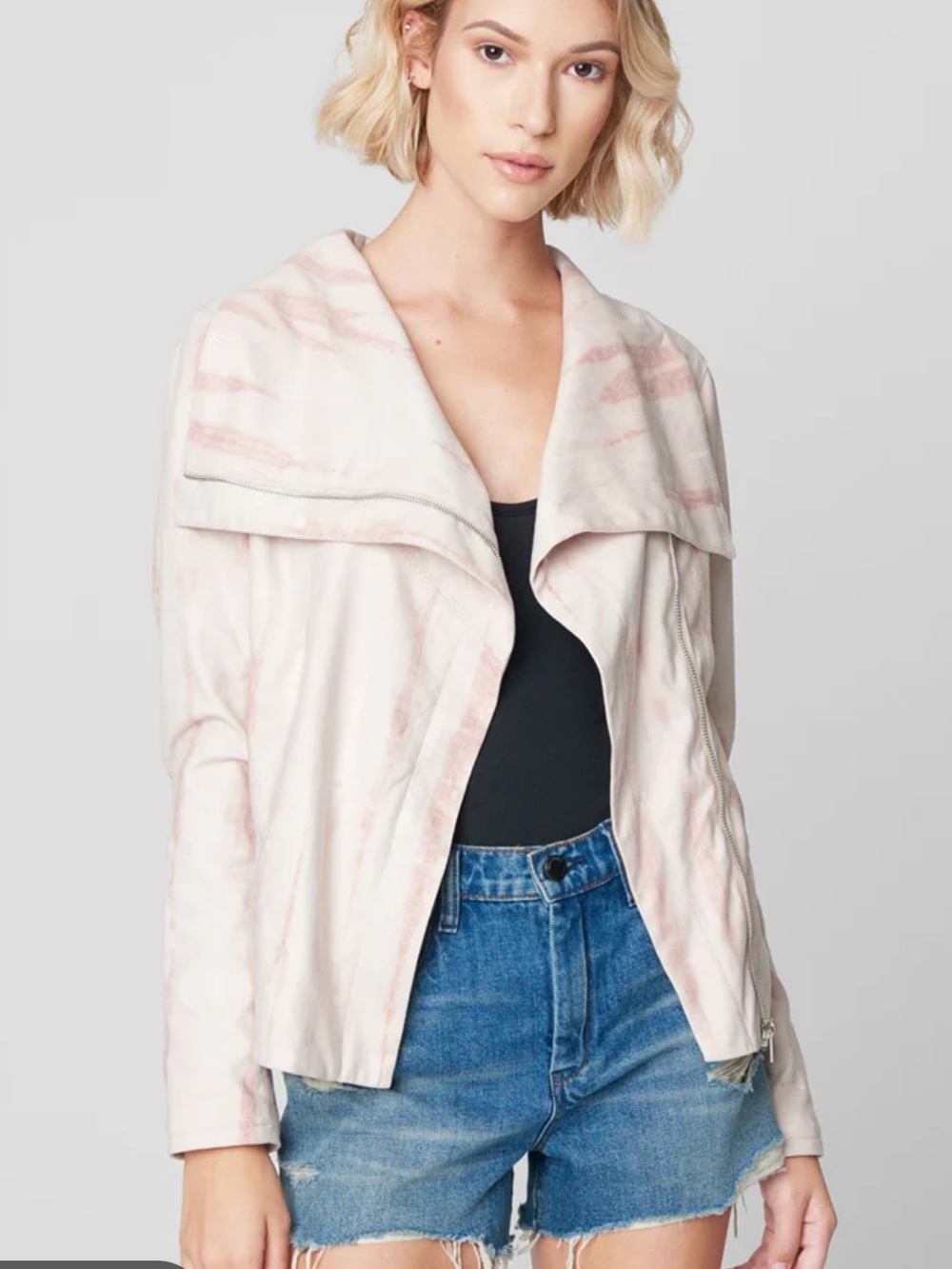 New Blank NYC Faux Suede Biker Jacket Size XS
